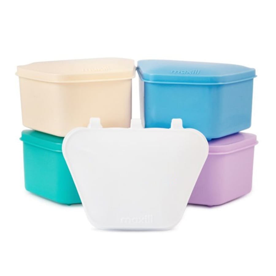 Classic Denture Baths Polypropylene 50 Box Assorted Colors Hinge Lid