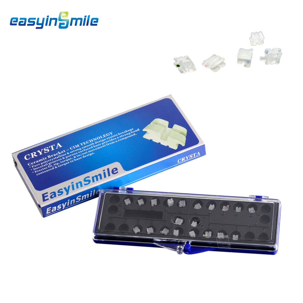 5PK Dental Ceramic Brackets Orthodontic Mini Clear Braces MBT/ROTH 022 345 Hooks