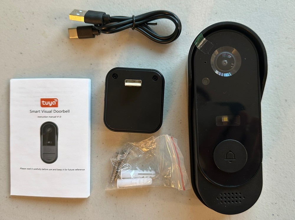 -Smart home Visual Doorbell wirelrss black