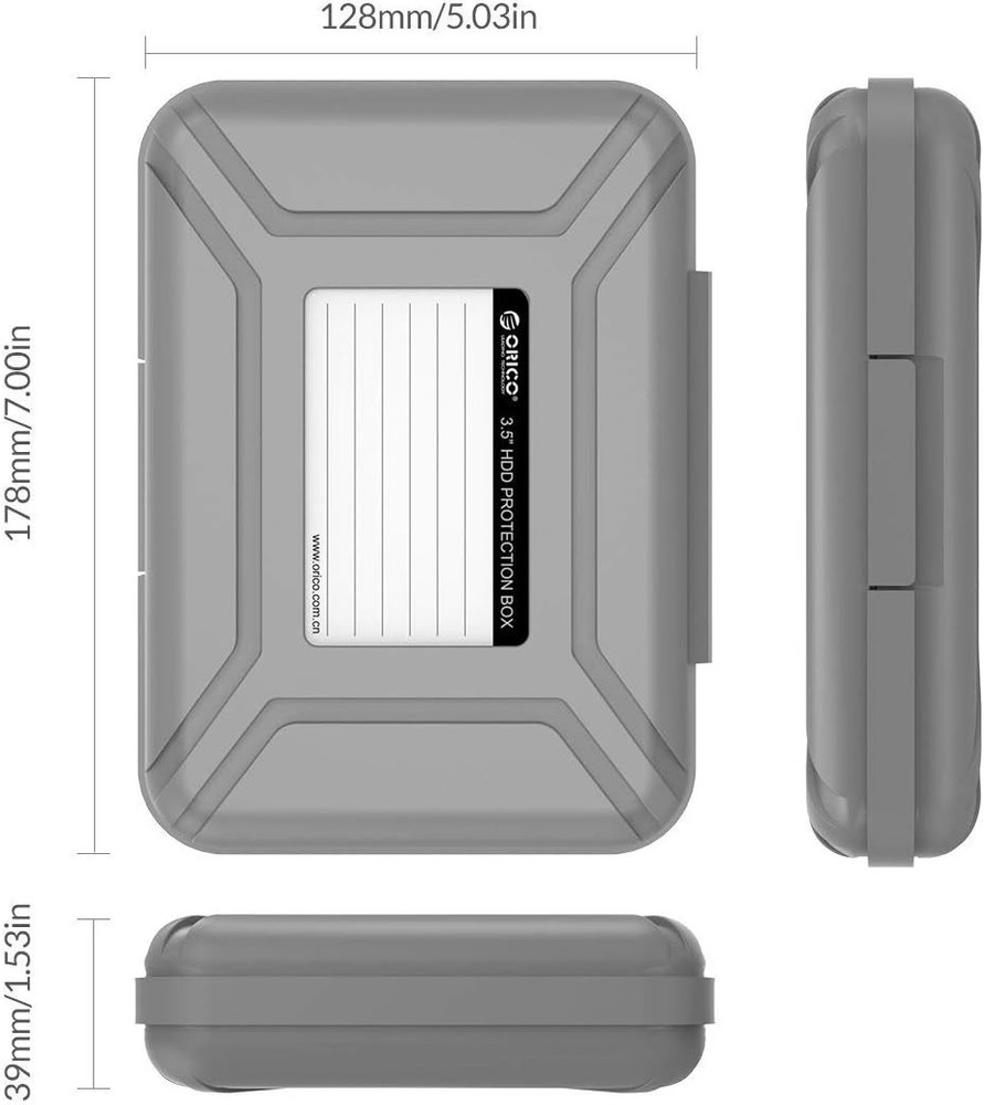 Protective 3.5" Hard Drive Case 5-Pack
