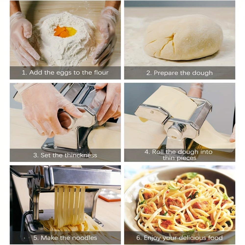 Manual Pasta Maker Machine 7 Thickness Settings.