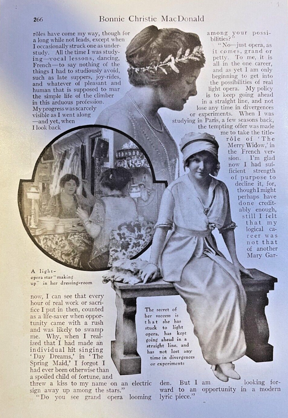 1914 Actress Christie MacDonald illustrated