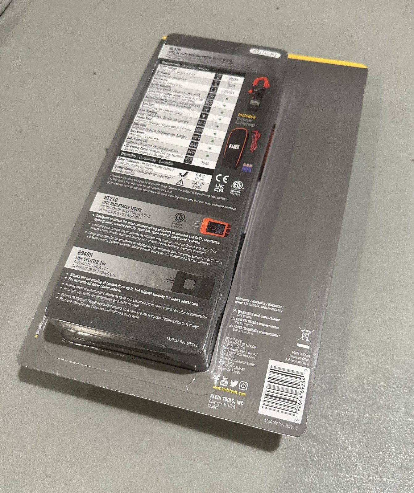 Klein Tools CL120KIT Clamp Meter Electrical Test Kit, Electric, Amps Tester