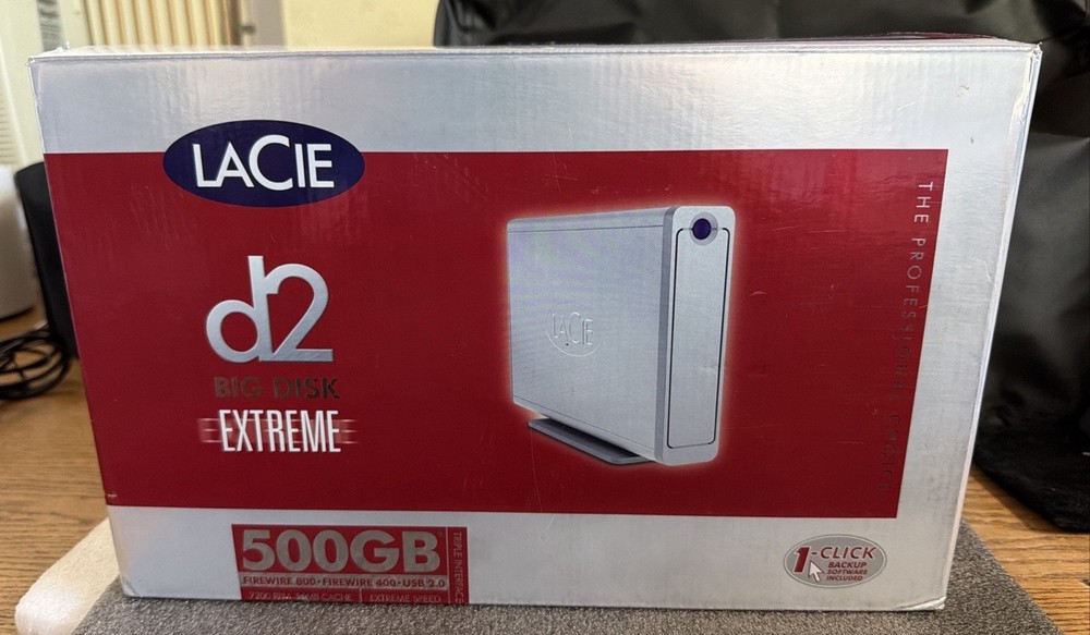 Lacie 500 GB d2 Big Disk Extreme External Hard Drive Triple Interface