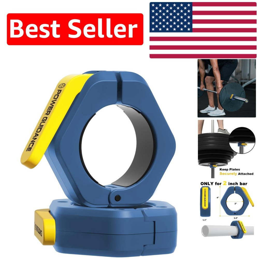 Maximize Your Workout - Durable 2-Inch Olympic Barbell Clamps with Quick Release