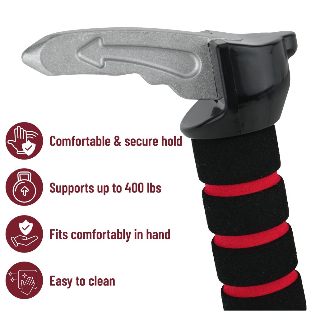 Bates- Car Door Handle for Elderly, 2 Pack, Assist Red