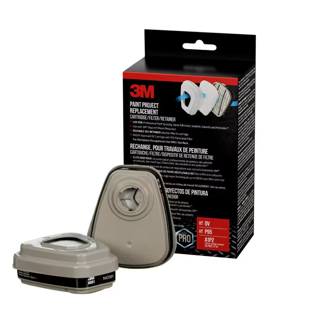 Paint Project Replacement Cartridge Filter and Retainer Kit (2-Pair)