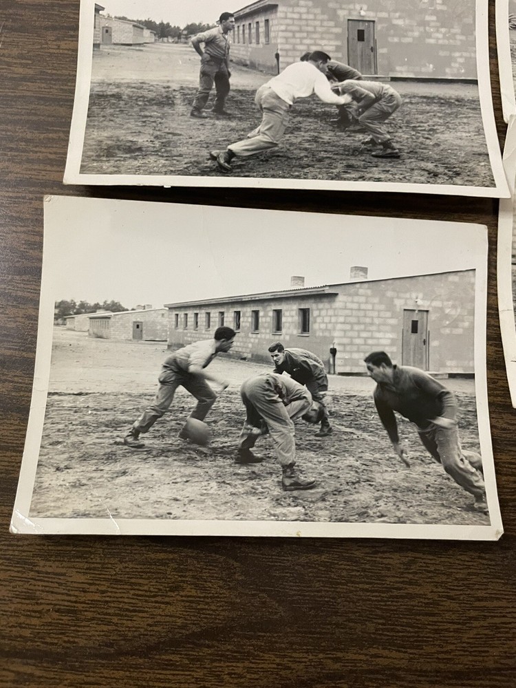 WWII Football Photos Army 4th Infantry Germany Soldiers Rare Camp Barracks