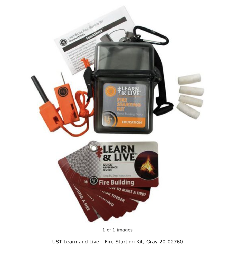 UST Brands Fire Starting Learn & Live Kit *Bug Out* -Sealed-