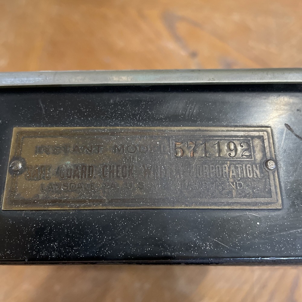 Safe-Guard Instant Registered Check-Writer, Model 571192