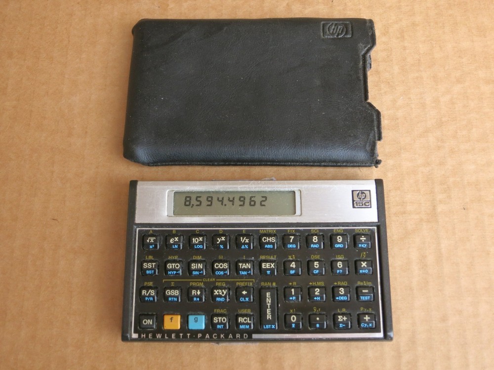 HP 15C Scientific Calculator with a Case
