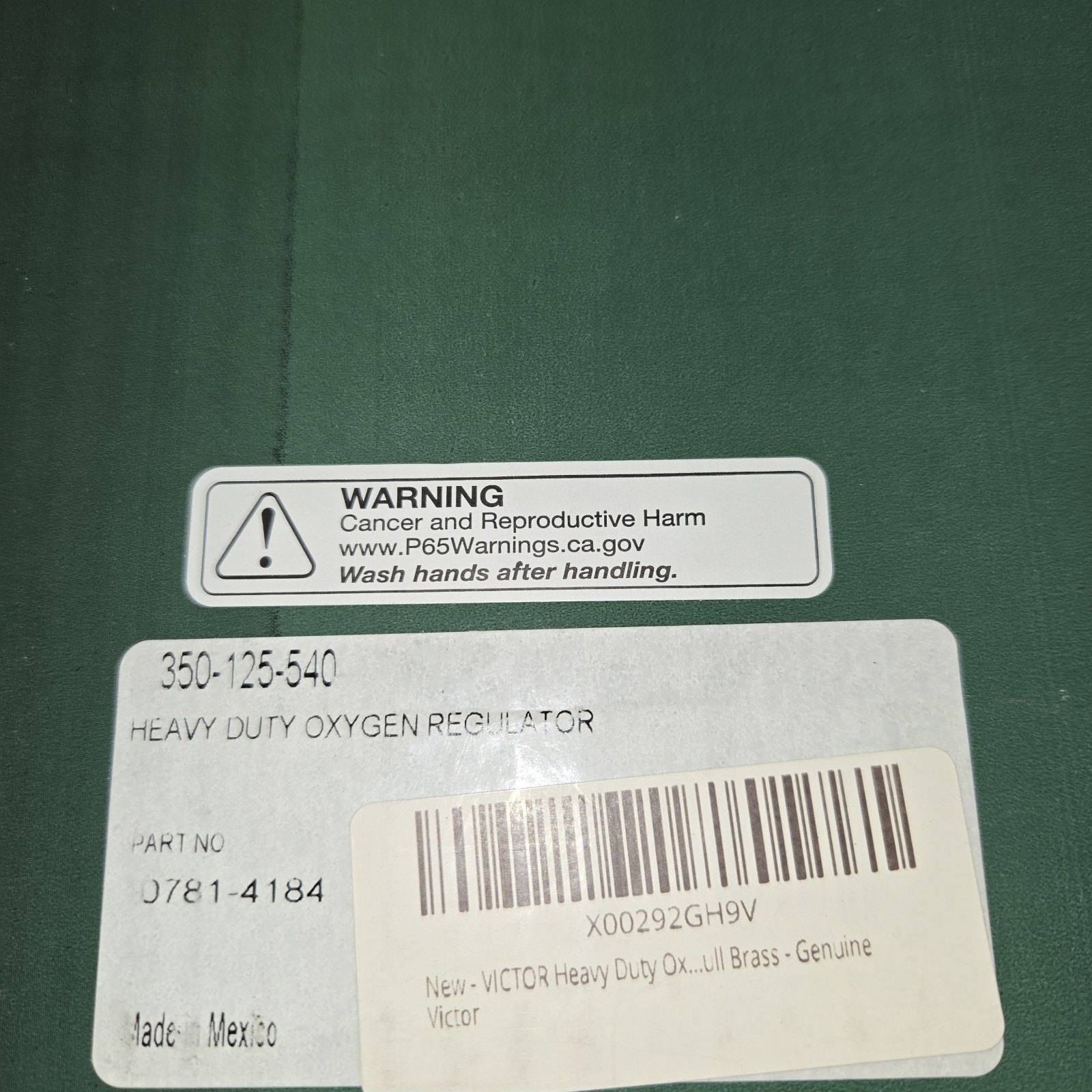 VICTOR 350-125-540 5-125 PSI Heavy Duty Oxygen Regulator ( model# 0781-4184)