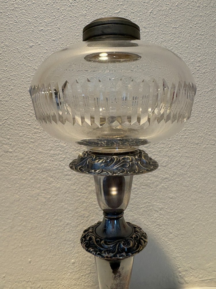 Antique Gorham Silver Plate Peg Lamp ~ c1906 ~ Empire Pattern