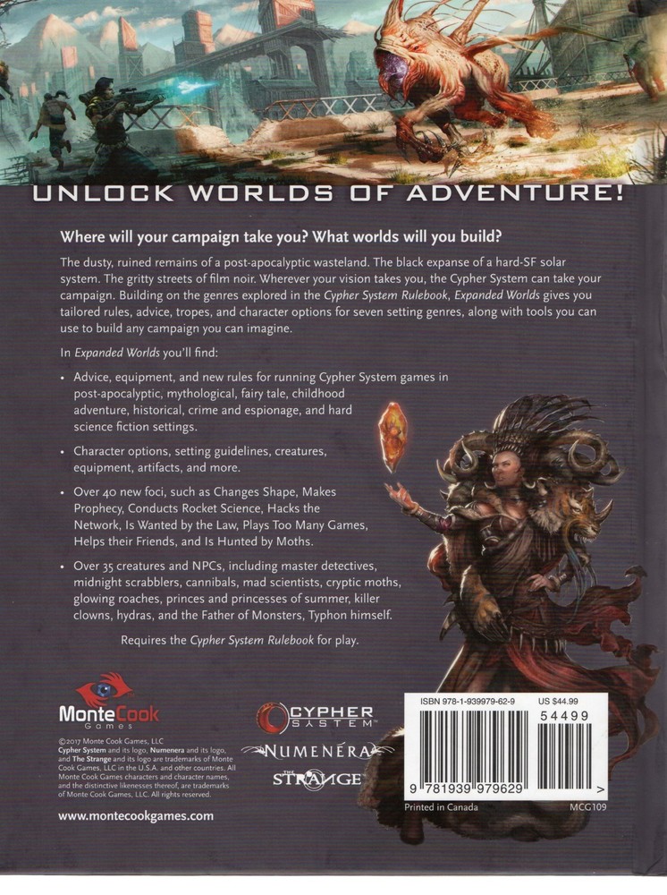 Expanded Worlds RPG rules & guidelines supplement hard cover book