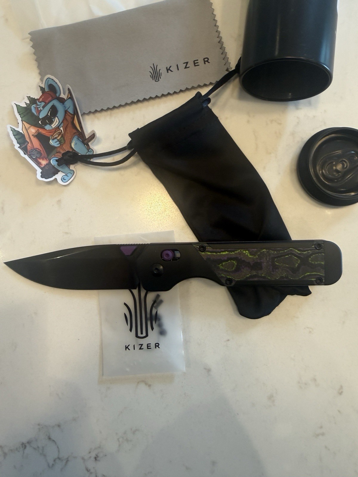 Kizer Militaw- Pocketknife World Breaker Camo S45VN DLC Blade City Exclusive