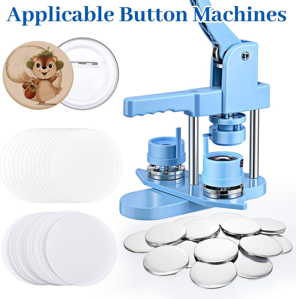 100 Sets 2.25 Inch Button Maker Supplies, 400 Pcs 58Mm Button Supplies Include M