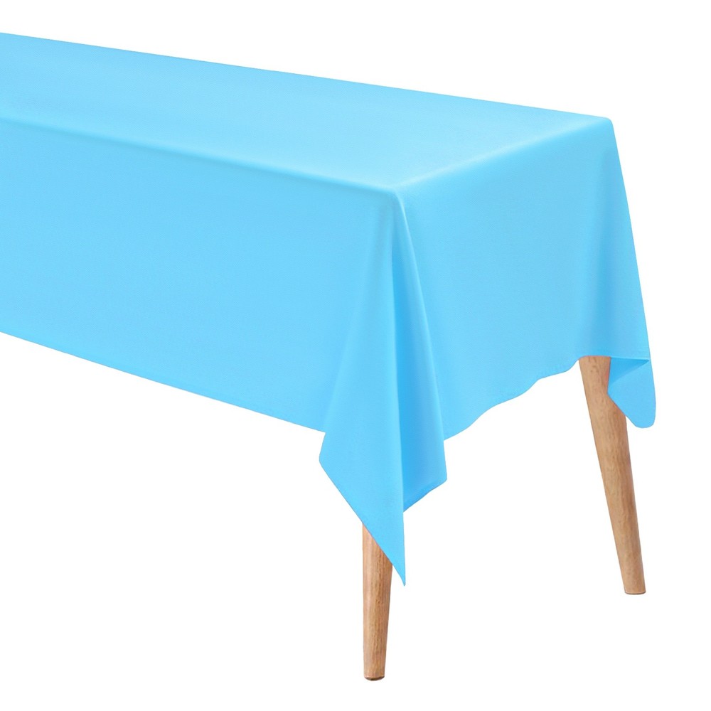 150x300cm Rectangle Tablecloth, Thickened Polyester Table Cloth Sky Blue