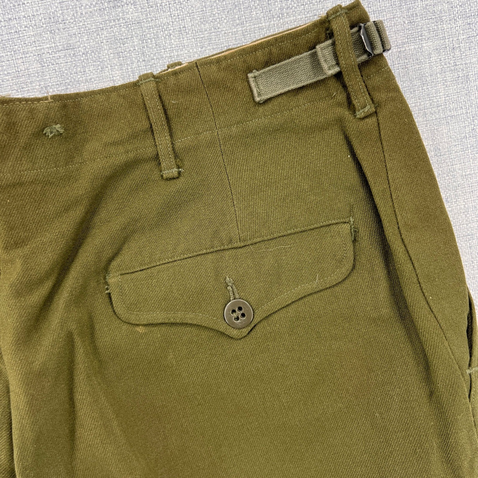 VTG 50s US Army M51 OG-108 Wool Field Trousers Men M Olive Military Workwear