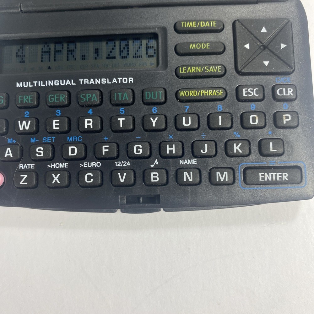 Bell &Howell Electronic Multilingual Translator Calculator QuickReference Guide