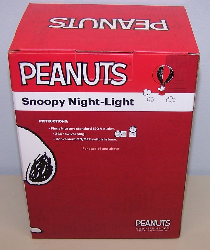 Snoopy Easter Egg Night Light • Peanuts LED Plug‑In • 3.5" Yellow Egg • NEW