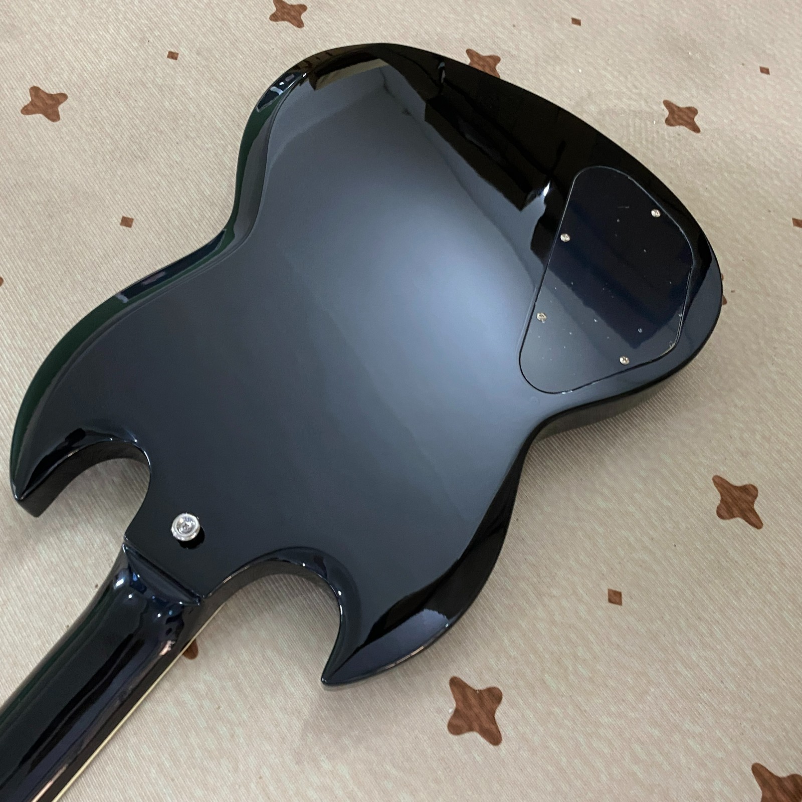 low price SG Standard Electric guitar Chrome hardware Ebony BlackChrome Hardware