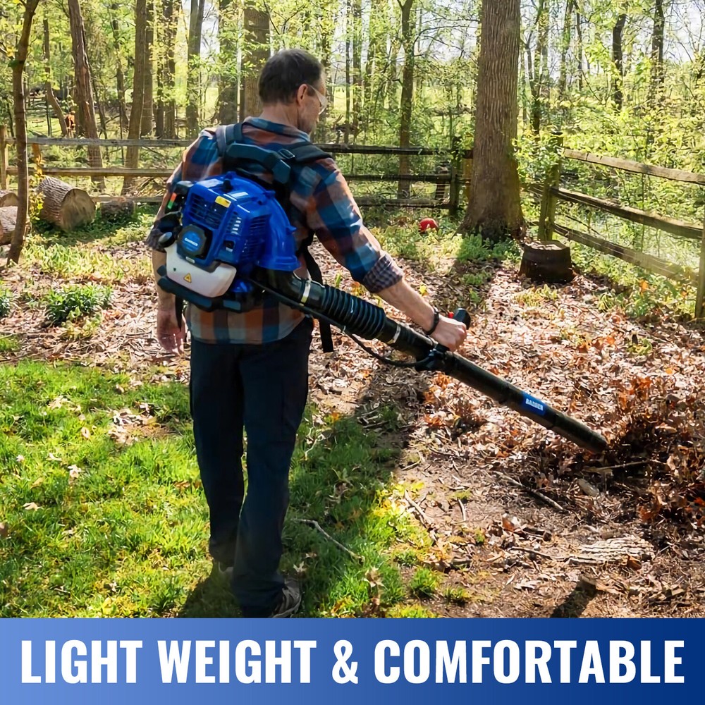 BADGER 2-Cycle Backpack Leaf Blower Gas Powered Lightweight