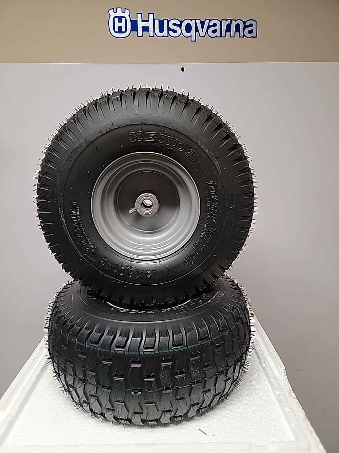 Set of (2) 15X6.00-6 Kenda Husqvarna Lawnmower Tires & Wheels Craftsman