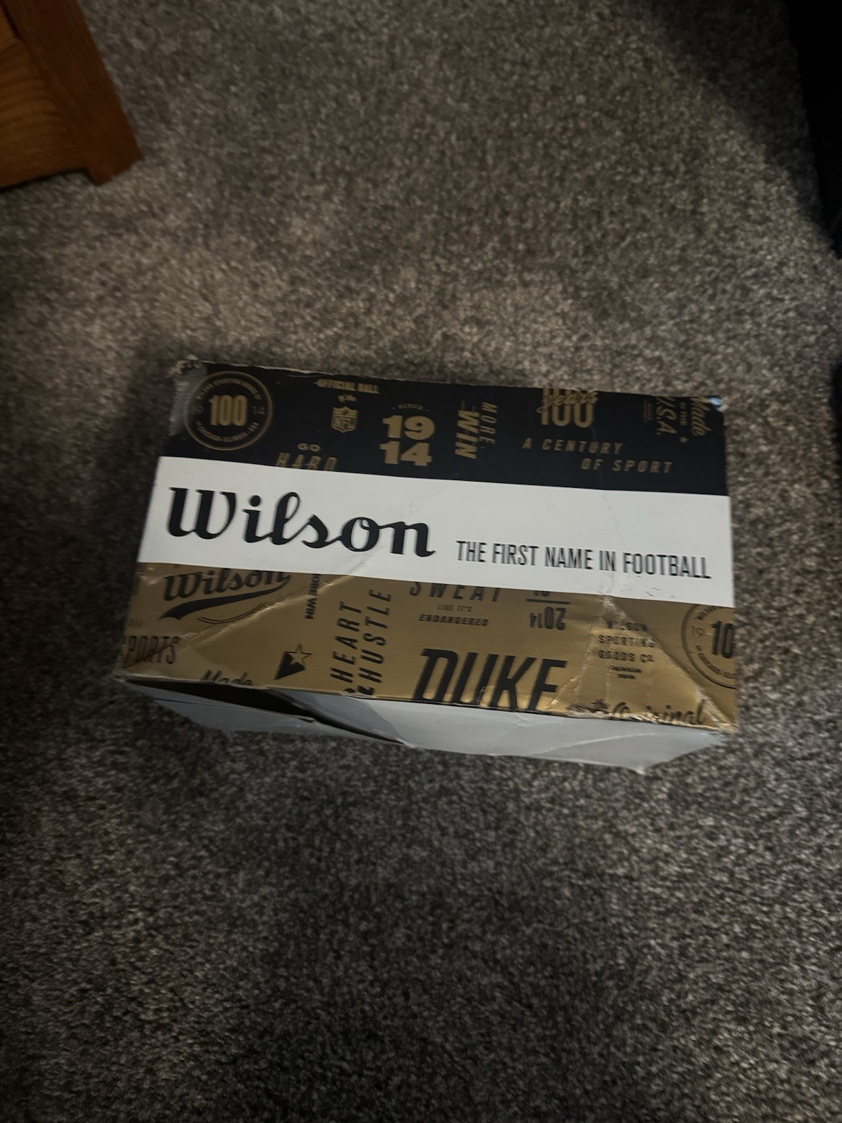 Wilson NFL Super Bowl XLVIII Champions Seattle Seahawks Duke Leather Football