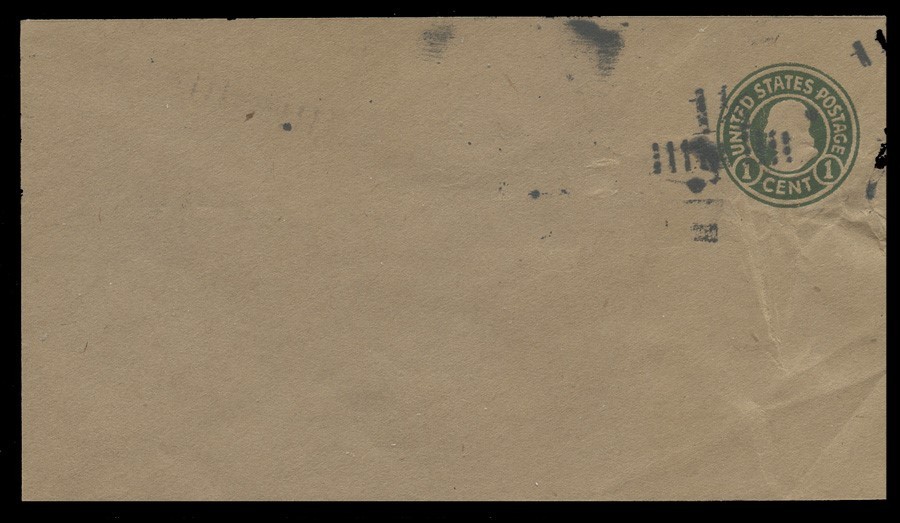 SC #U500, UPSS #3165/Unwmkd, MINT ENVELOPE, "DOUBLE" SURCHARGE, MANGLED