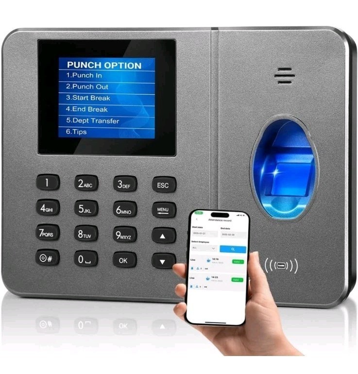 Tymelix App-Based Time Clock Fingerprint Attendance, Small Business iOS Android