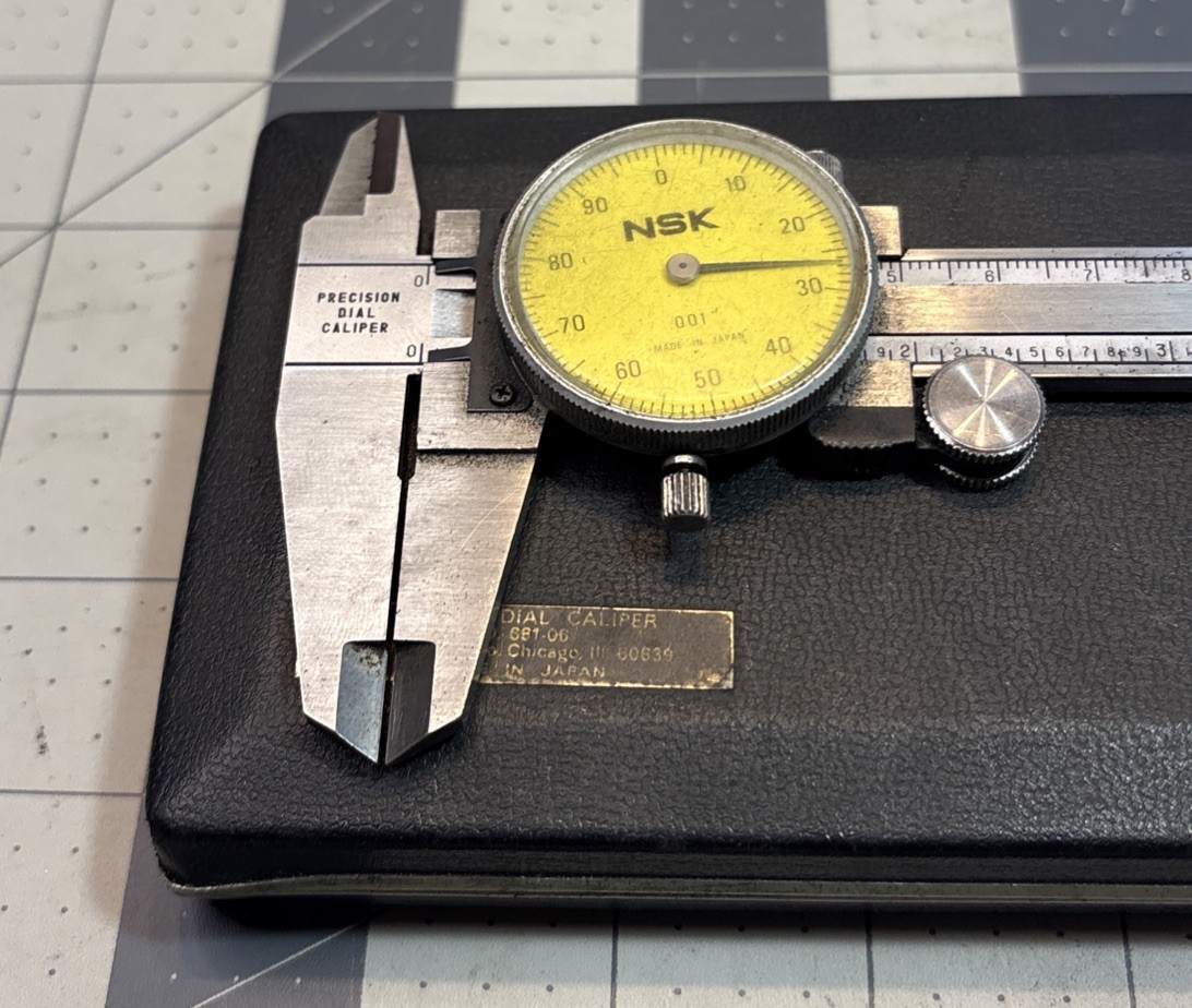 NSK Precision 6" Dial Caliper .001” w/ Case Machinist Tools Japan