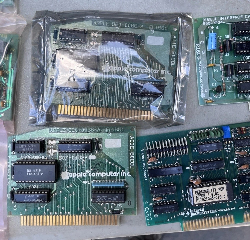 RARE Basis 108 Microcoputer Apple II Clone Computer Manual & 14 Interface Cards