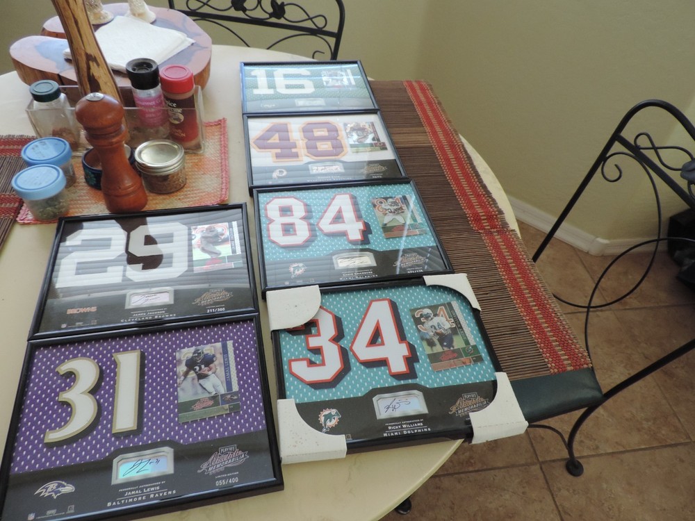 2002 NFL PLAYOFF ABSOLUTE PLAQUES, PERSONALLY AUTOGRAPHED BY PLAYER, LIMITED ED.