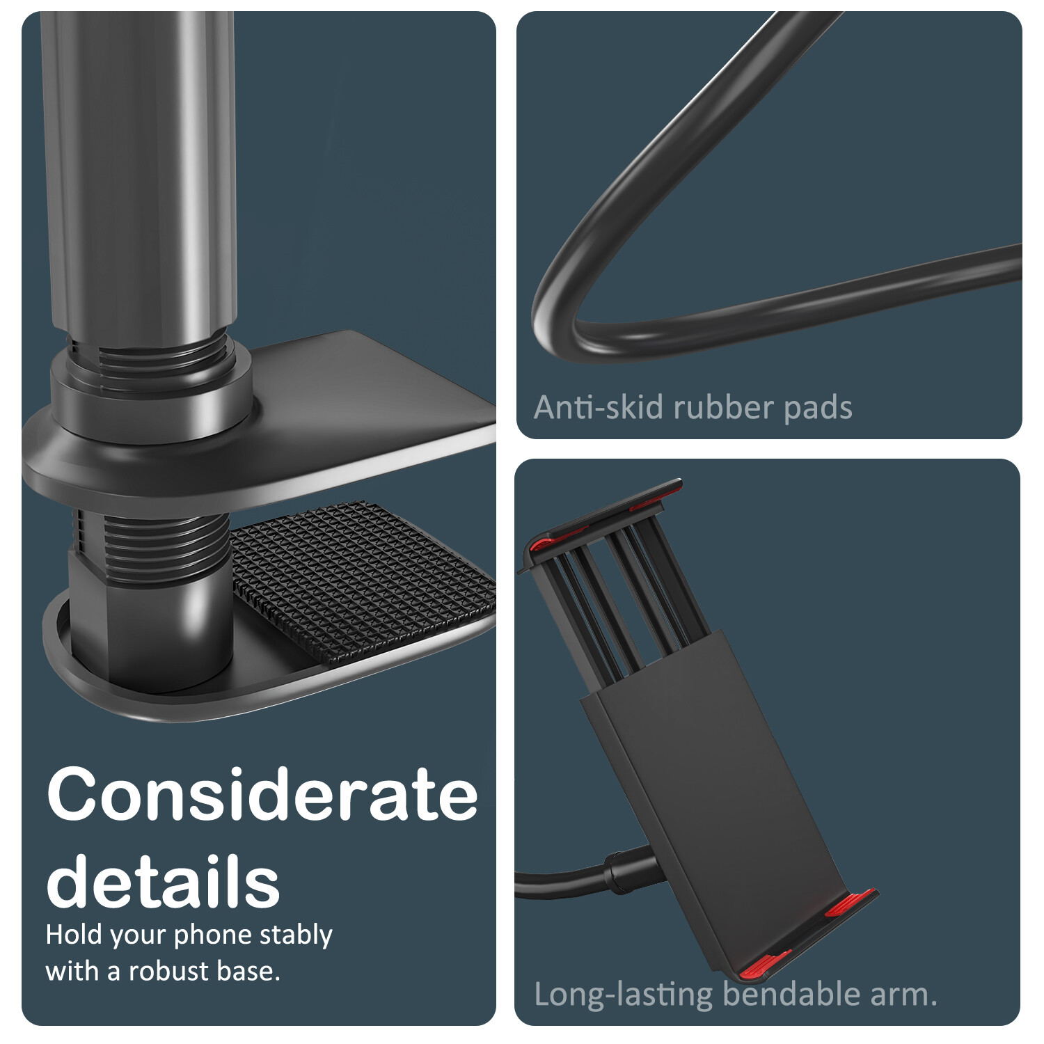 For Apple Samsung PAD Universal Lazy Mount 360º Flexible Gooseneck Tablet Holder