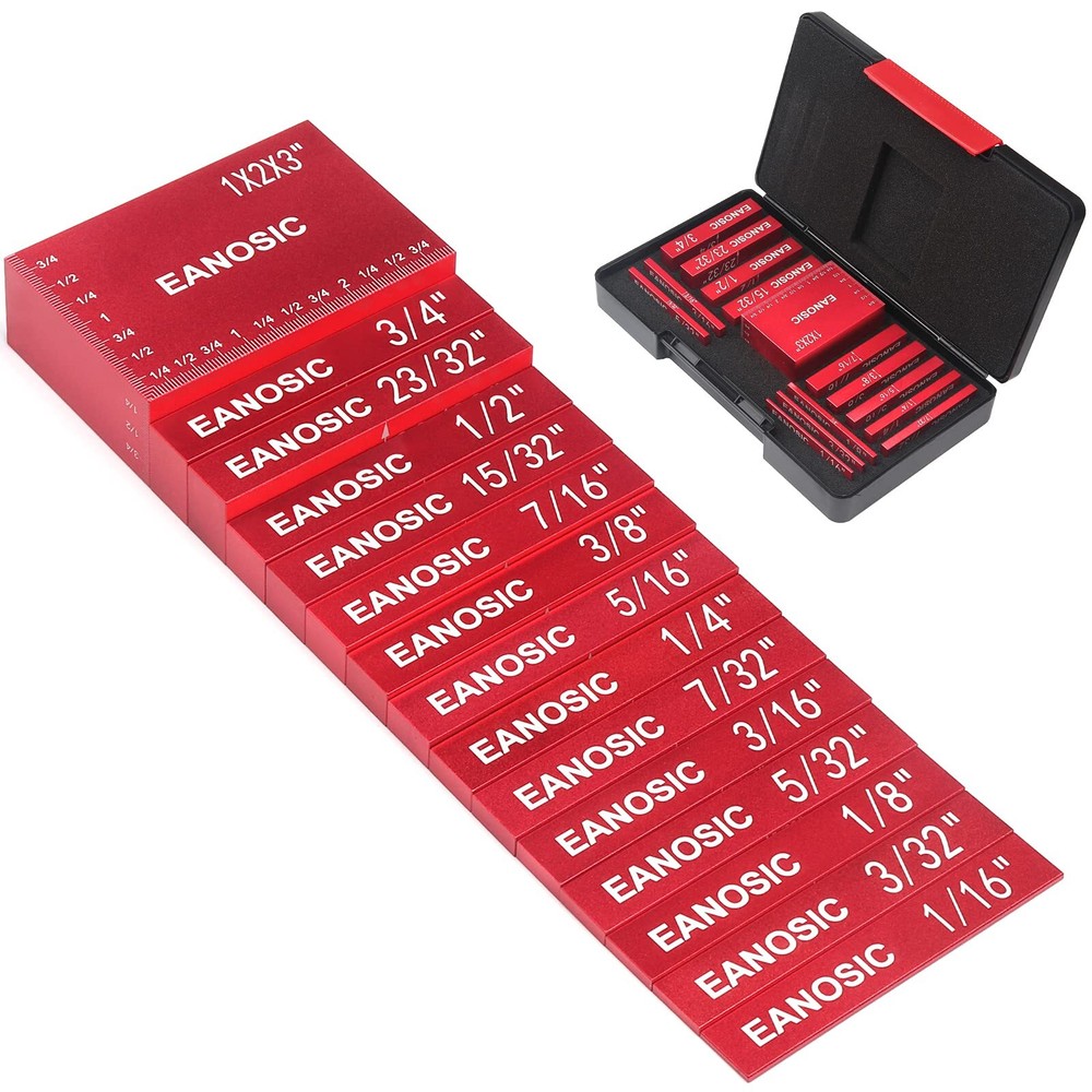 Setup Blocks Height Gauge Set 15pcs Precision Aluminum Setup Bars for Router ...