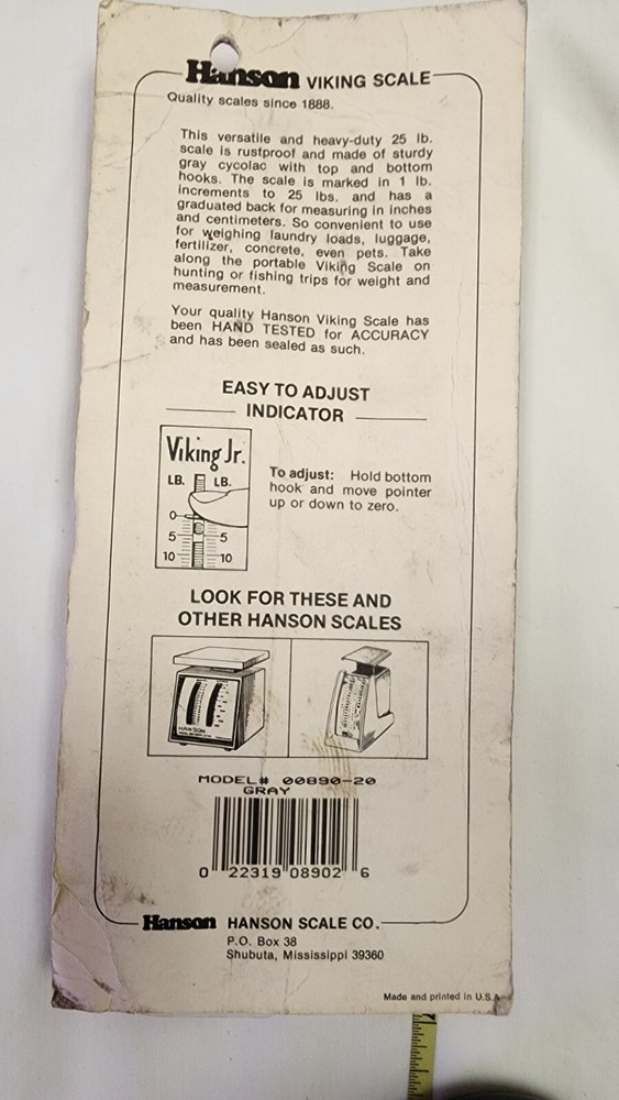 hanging scale, viking scale, hanson scale #890