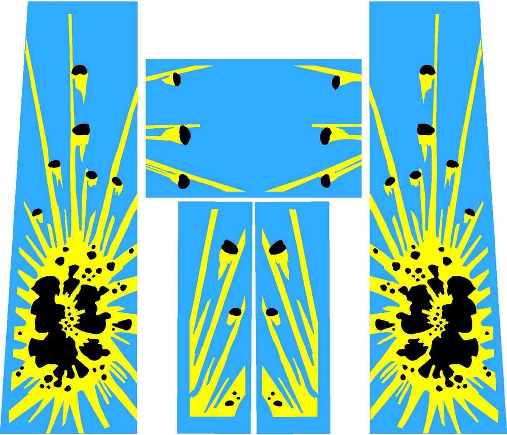 Stern Flight 2000 Pinball Machine CABINET Decal Set