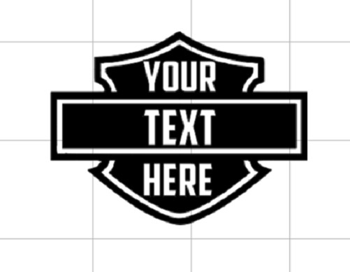 Custom Harley Shield Motorcycle  Vinyl Decal Sticker