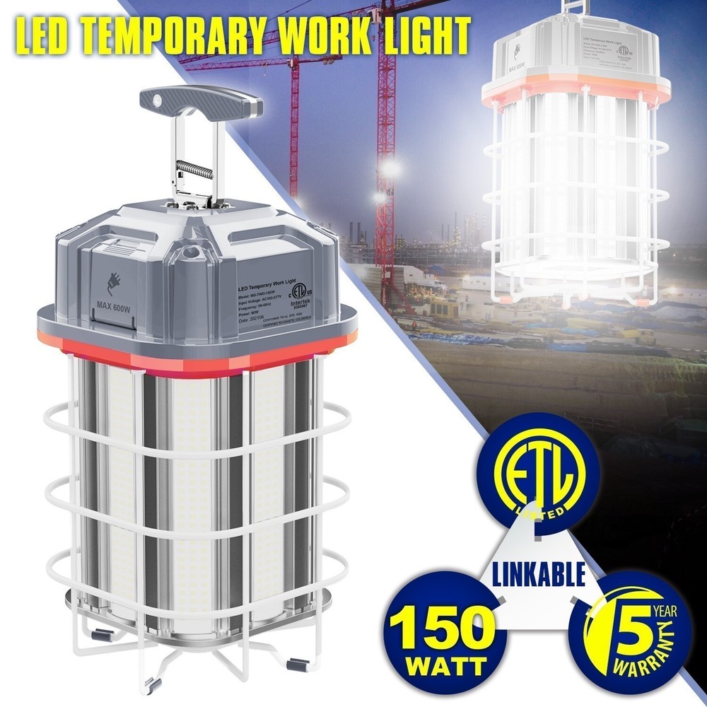 150W LED Temporary Work Light 22500LM Linkable Workshop Constructions Lighting