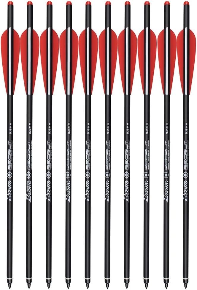 High-Performance 16-20 Inch Carbon Hunting Arrows, 12-Pack for Accuracy