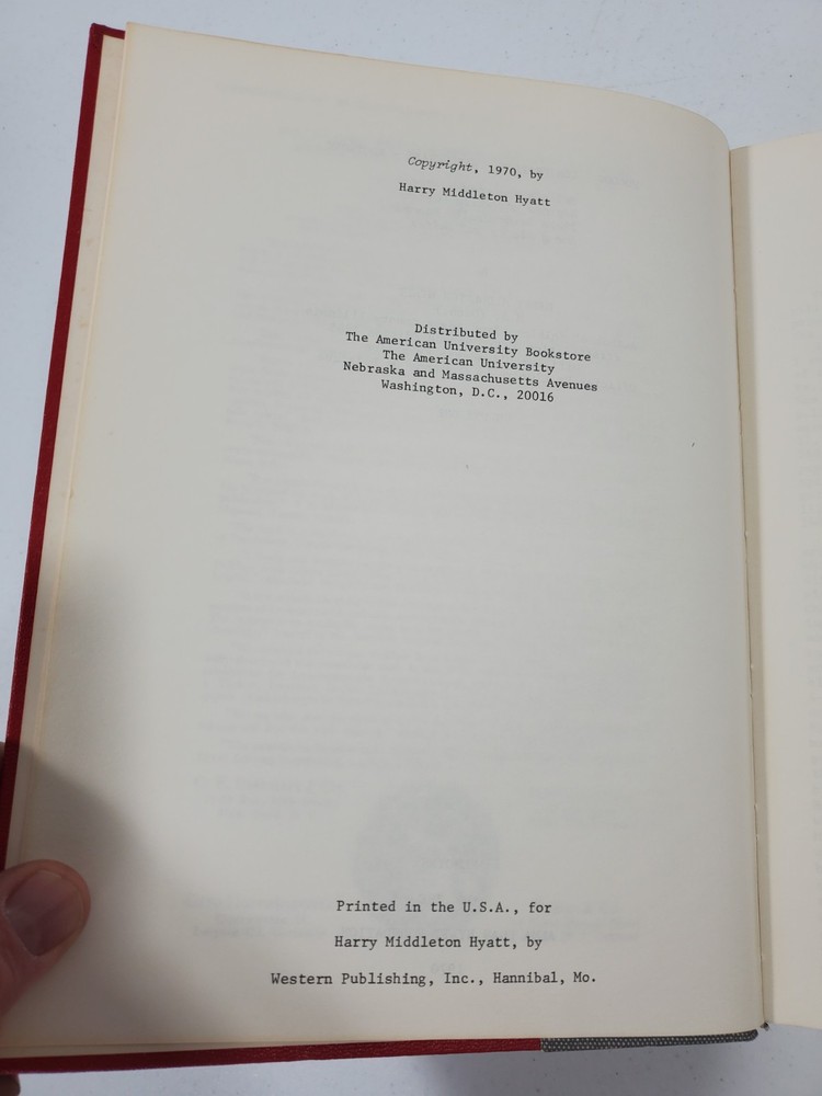 Hoodoo Conjuration Witchcraft Rootwork Volume 1 Harry Hyatt 1970