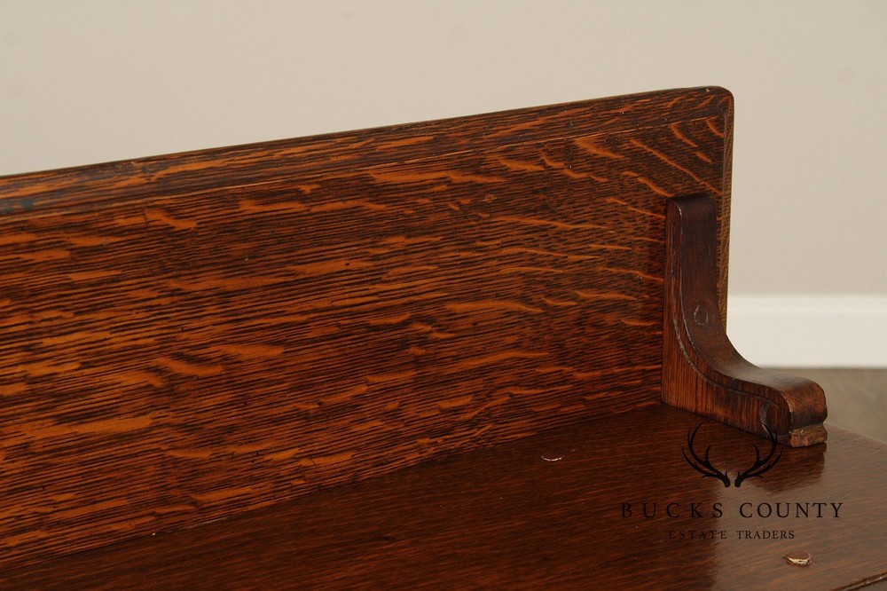 Antique Victorian Carved Oak Server