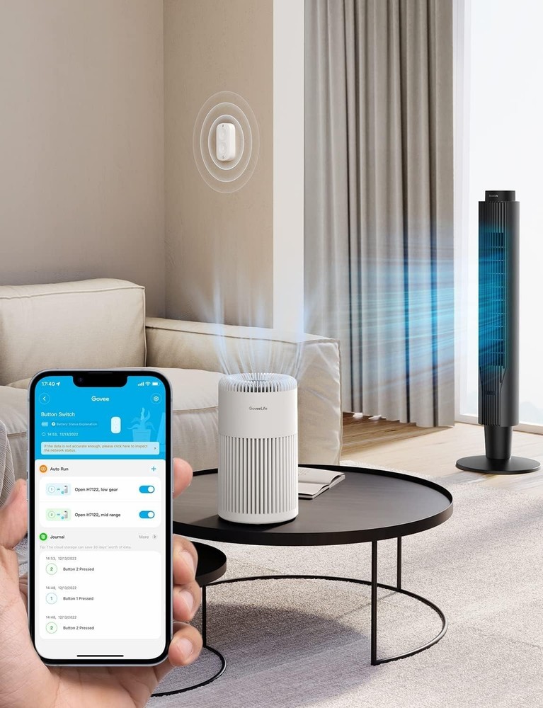 Smart Mini Double Button Switch - Effortless Wireless Device Control System