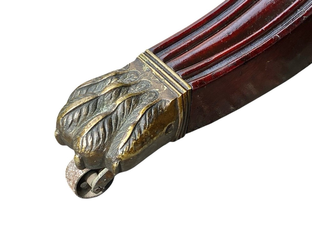 Antique Boston Mahogany Classical Drop Leaf Dining Table