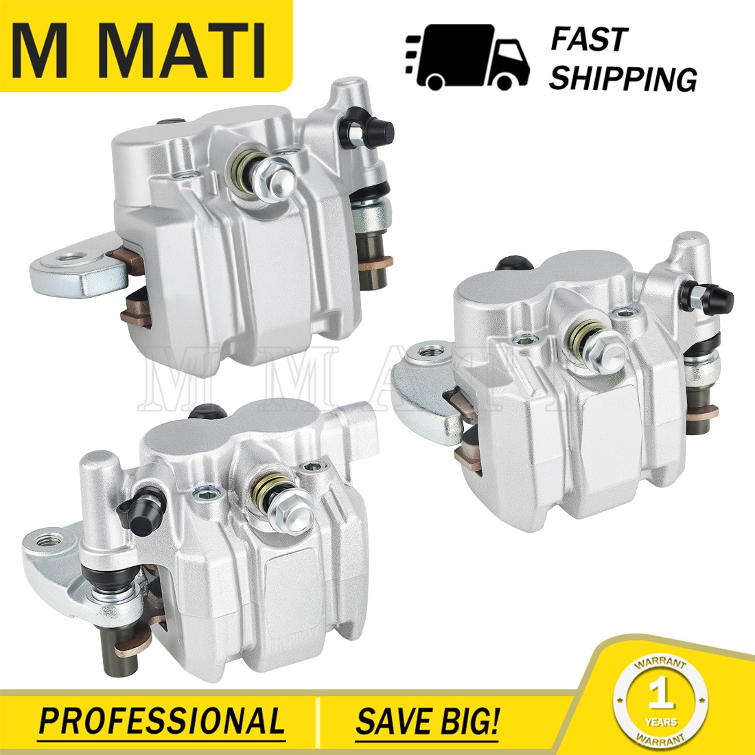 Front Left Right & Rear Brake Calipers for Cam-Am Commander 800 1000 2011-2020