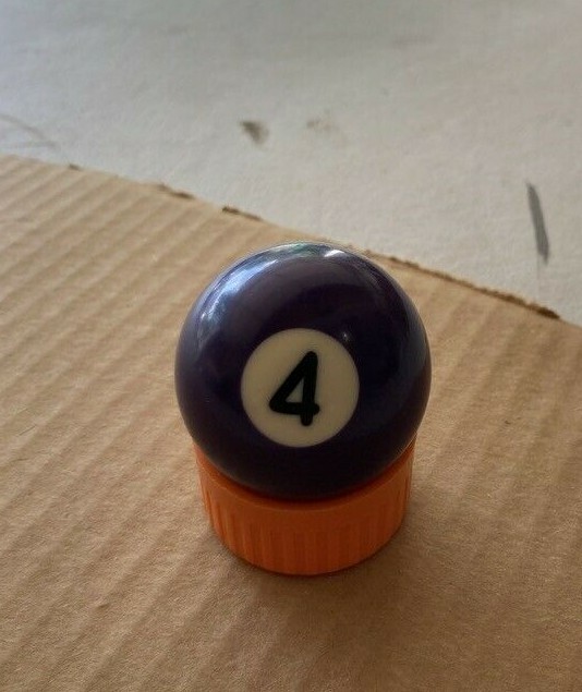 BILLIARD BALL 1 1/2" DIAMETER VINTAGE SHINEY #4 POOL BALL SOLID REPLACEMENT