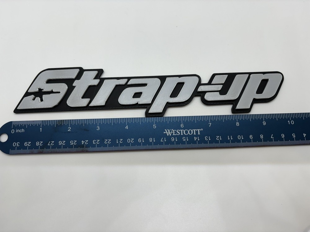 Strap-up Novelty 3D Printed Tool Box Badge.