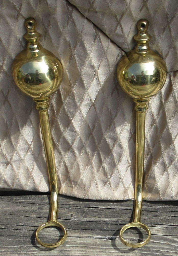 vtg brass wall sconces pair