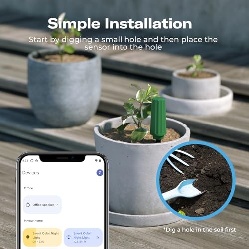 Smart Soil Moisture Sensor,Zigbee hub Needed,Accurate 1 Pack