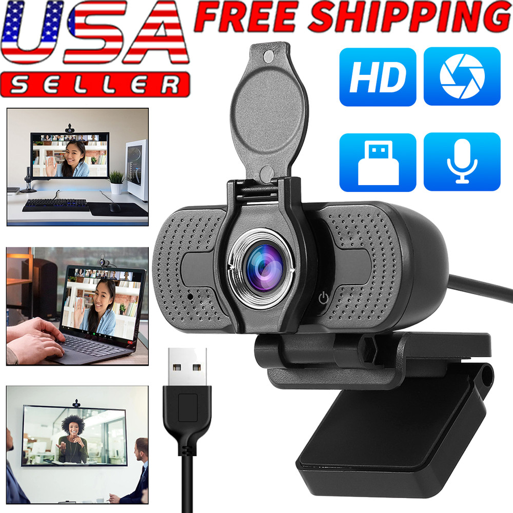 Full HD 1080P USB Webcam w/ Microphone for PC Desktop Laptop Computer Web Camera